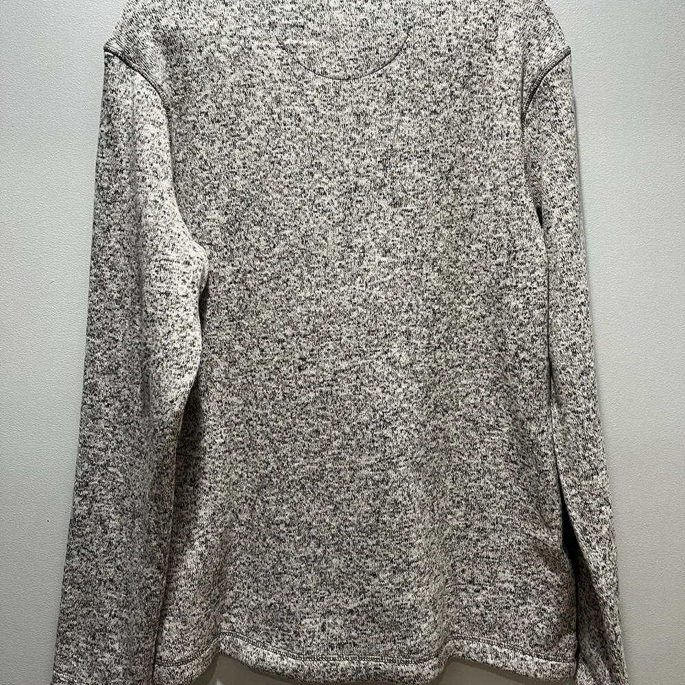 Eddie Bauer Quarter Zip Mens M Sweater Fleece Classic Open Fit Zip Pocket Jacket